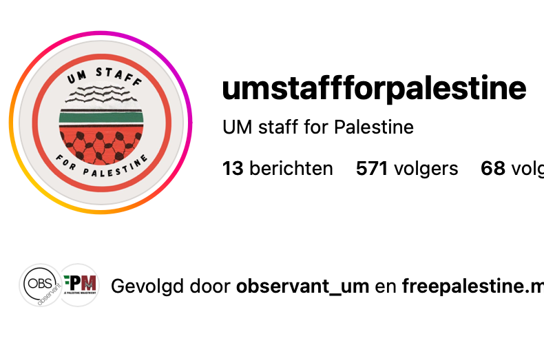 Dreigende taal UM Staff for Gaza tegen eigen bestuurders UM