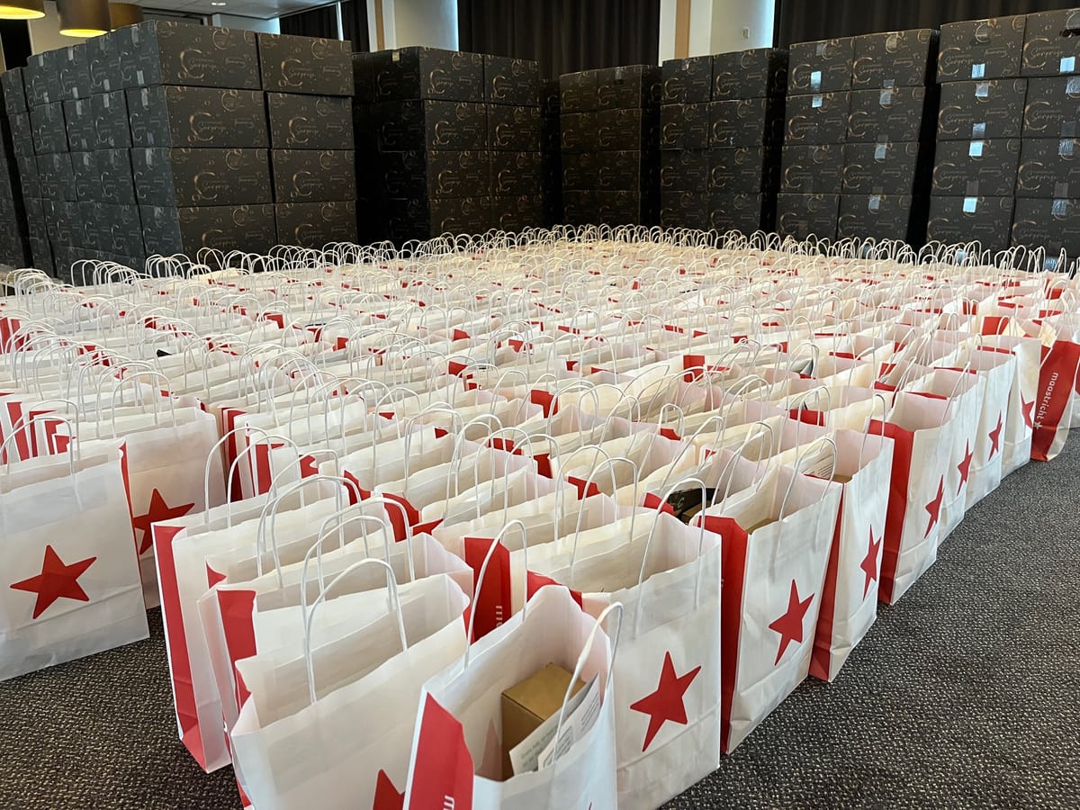 1500 pakketten voor de armen in de stad