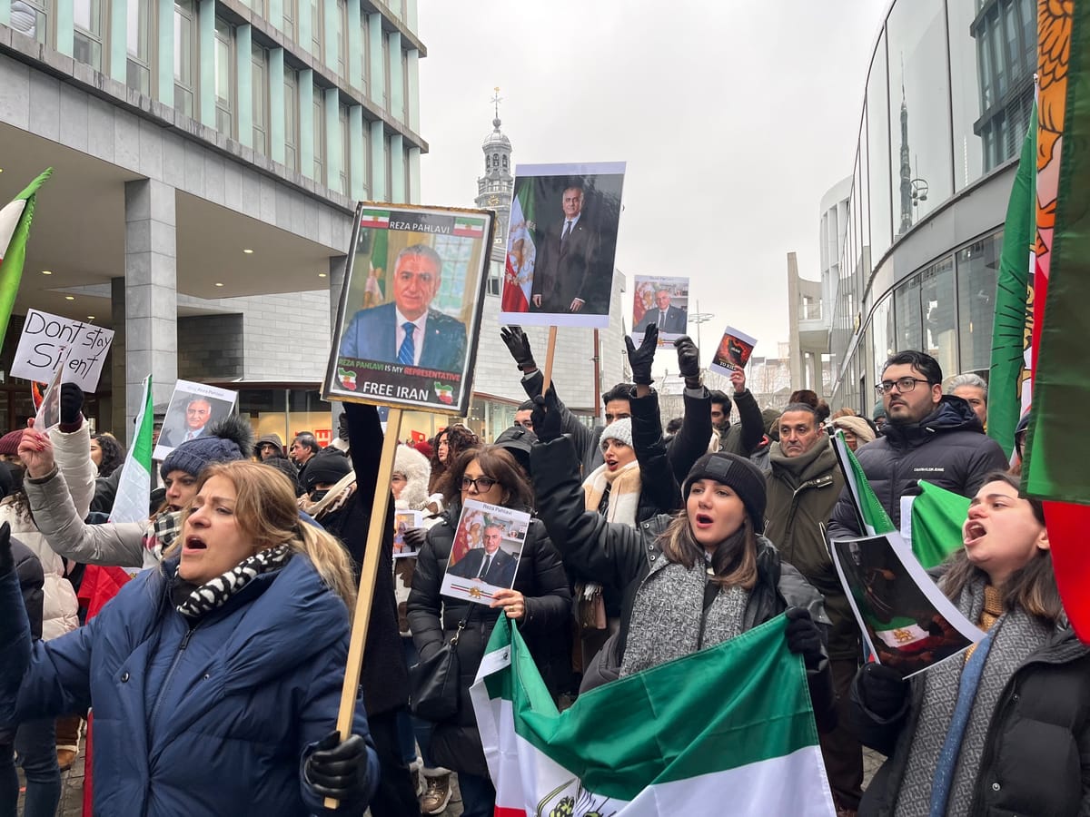 Demonstratie Iraniërs voor een vrij Iran