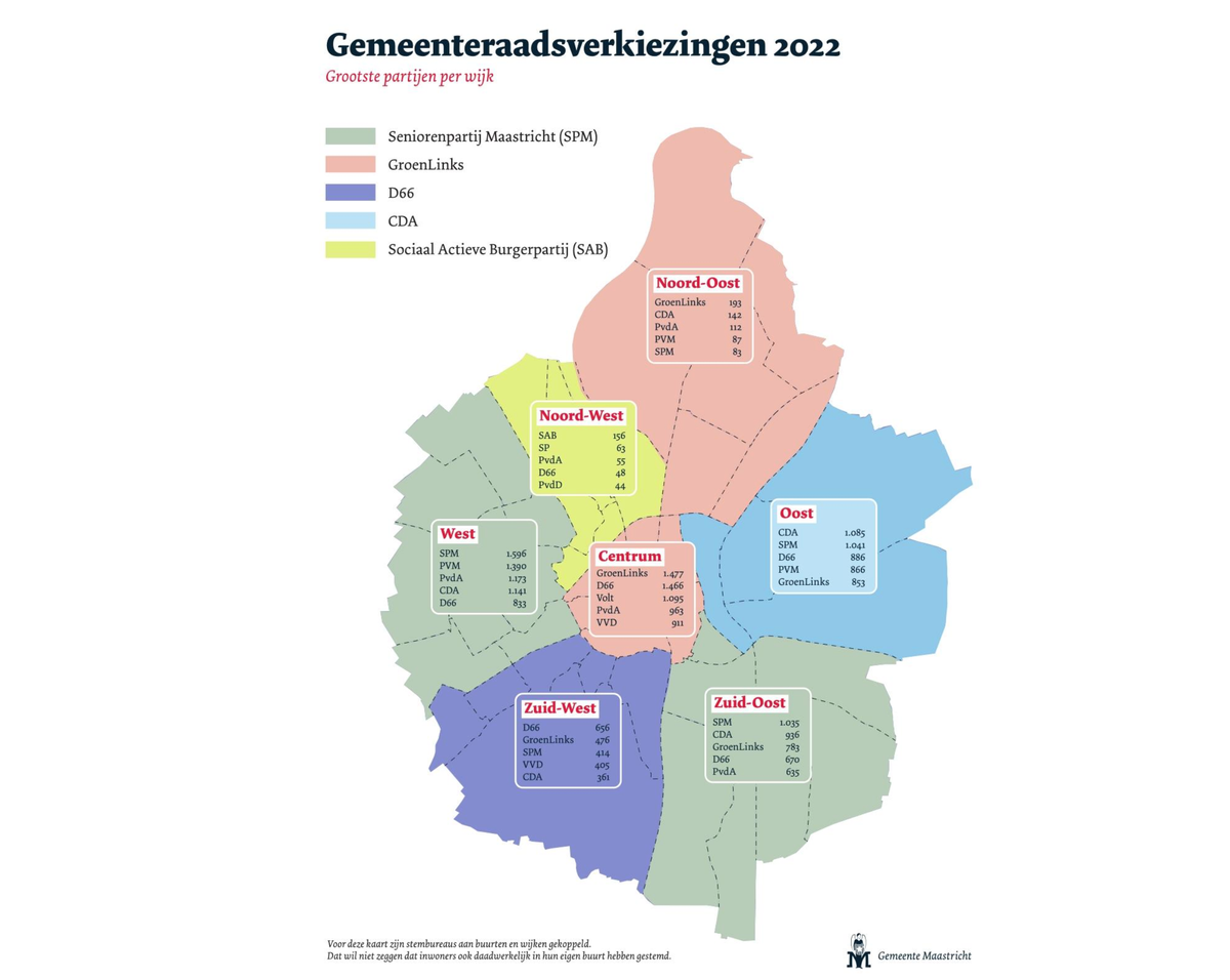 Zo stemde Maastricht vier jaar geleden