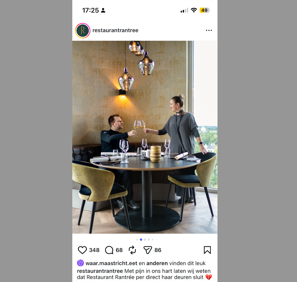 Restaurant Rantrée per direct dicht