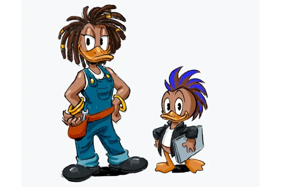 Maastrichtse Donald Duck stripfiguren