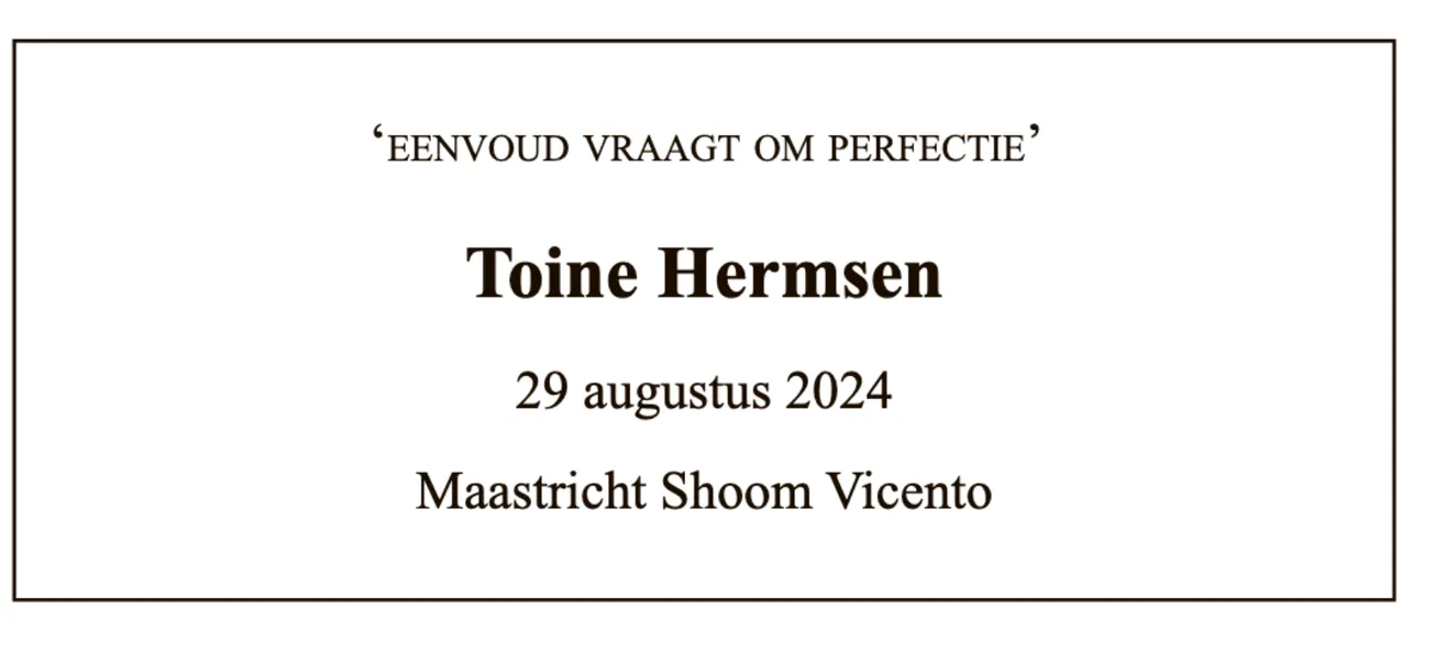 Sterrenkok Toine Hermsen overleden