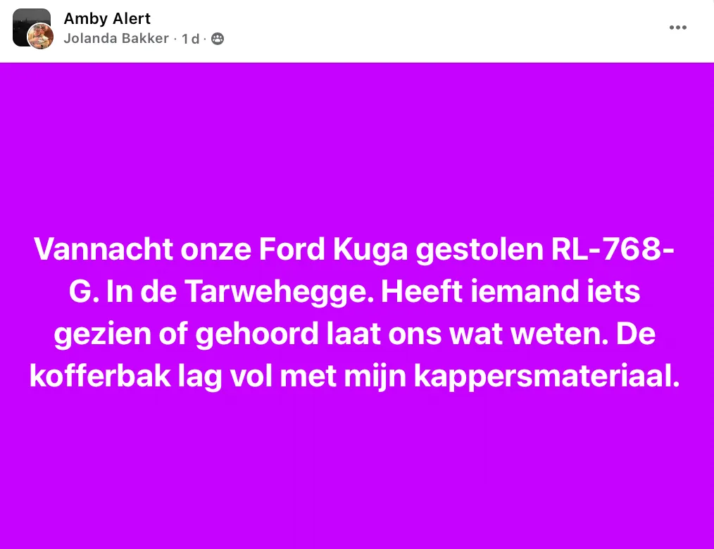Drie Ford Kuga's in Amby gestolen, Limburg hotspot