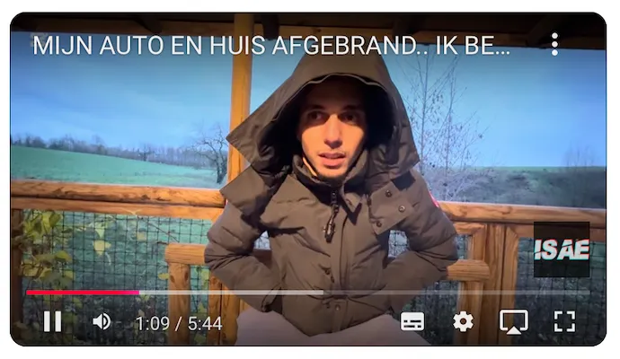 Vlogger Maastricht in cel na brand eigen Mercedes