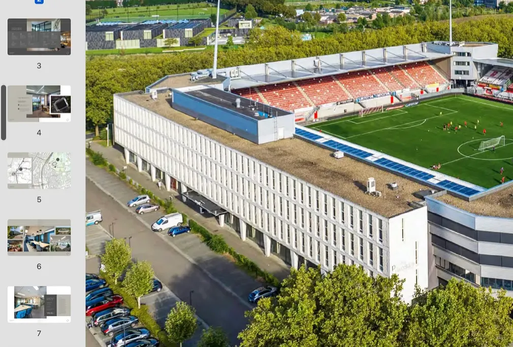 Kantoren stadion De Geusselt te koop
