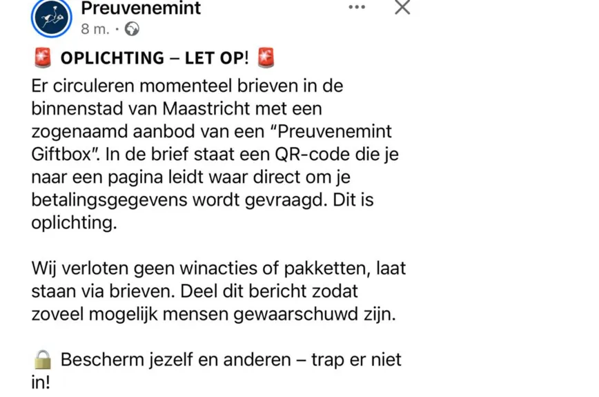 Oplichters rondom Preuvenemint