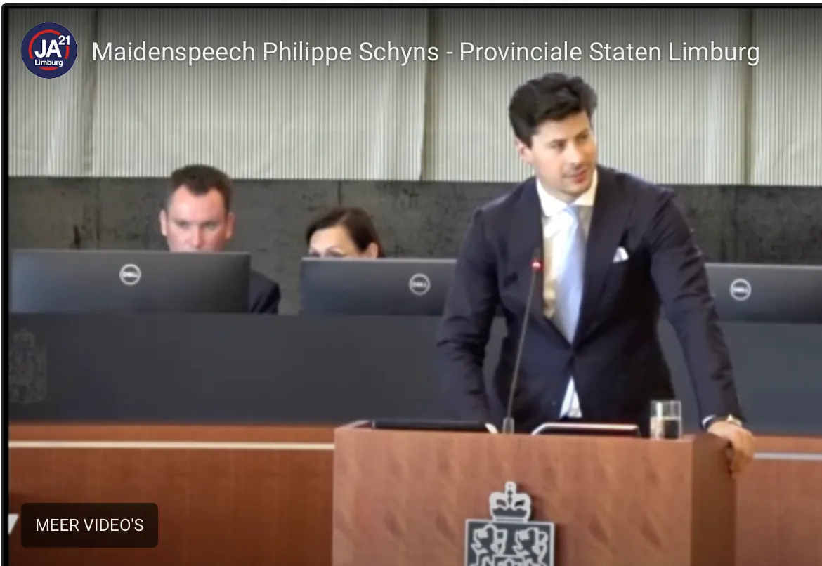JA21 geeft Philippe Schyns lagere plek 2e Kamerverkiezing