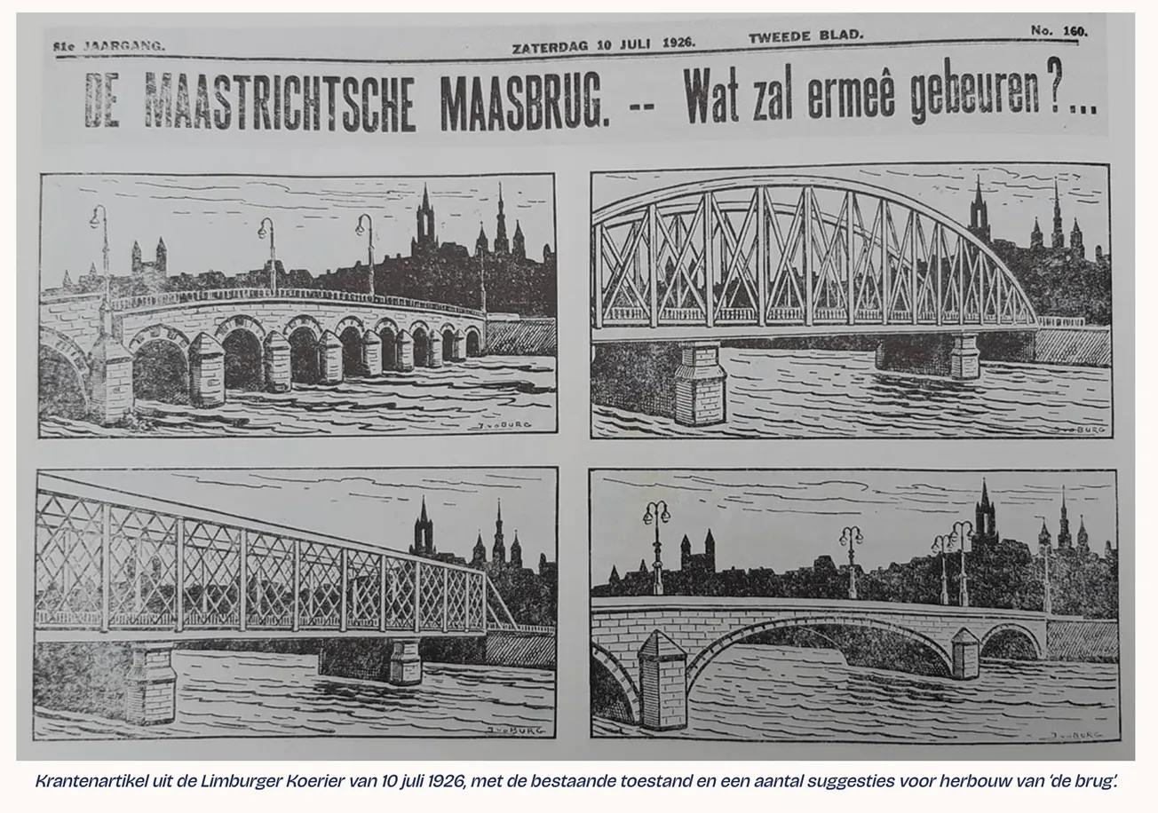 Servaasbrug: in 1926 identieke discussie over sloop