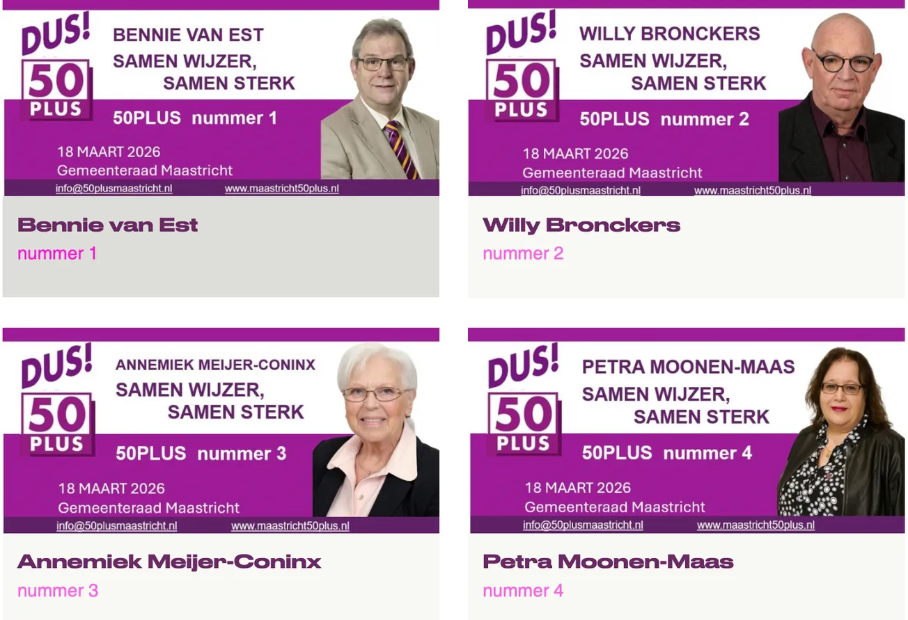 50PLUS presenteert kandidatenlijst en programma